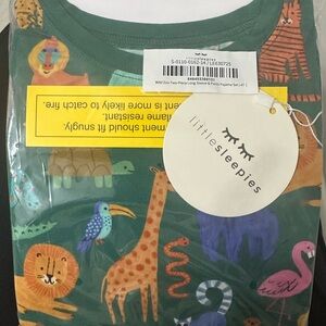 Little Sleepies Green Animal Print Pajamas